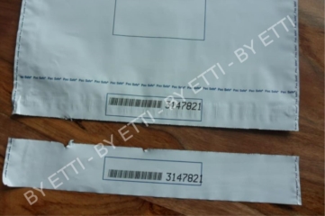 Buste di sicurezza monouso numerate con coupon 350x460+70mm confezione da 1000 pezzi per € 0,26 cad.