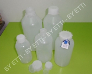 Bottiglie campionamento tappo sigillabile rotonde bocca Larga 250ml confezione da 100 pezzi  per  1,16 cad.